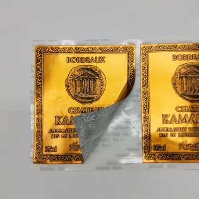 Şişe CMYK Renk için Vinil Mat Şarap Etiket Etiketleri Yapışkan Metal