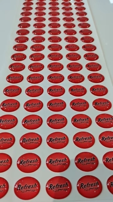 Epoksi Kubbeli Etiketler Etiketleri Baskı 3D Suya Dayanıklı Özel Kristal Logo