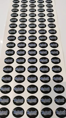Epoksi Kubbeli Etiketler Etiketleri Baskı 3D Suya Dayanıklı Özel Kristal Logo