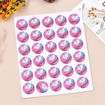 25mm Daire Epoksi Dome Sticker Tedarikçiler 3d PE PP PVC PET Su Geçirmez