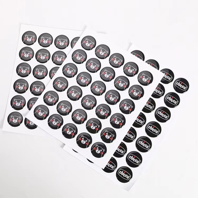 Epoksi Kubbe Etiketleri ile 3d Reçine Dome Sticker Vinil Şeffaf Epoksi Noktalar
