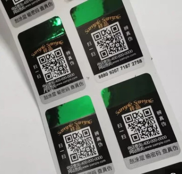 Özel Yapılmış Qr Kodu Hologramlı Etiket Orijinal Lazer Sahteciliğe Karşı Etiketler