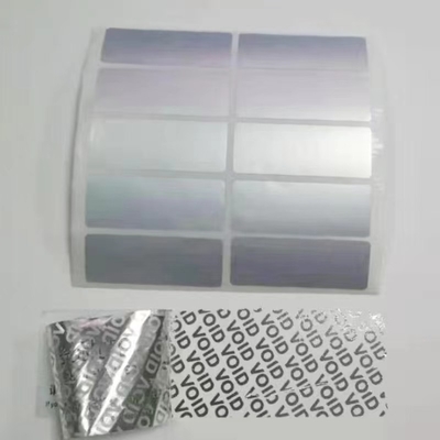 Cilt Bakımı İçin OEM Sahte 3D Hologram Etiket Metal Nikel VOID Güvenliği
