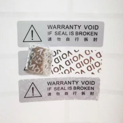 Cilt Bakımı İçin OEM Sahte 3D Hologram Etiket Metal Nikel VOID Güvenliği