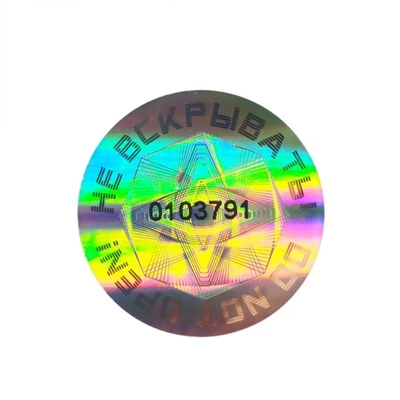 Etiketler için PET PVC BOPP Ambalaj Hologram Etiket Baskı
