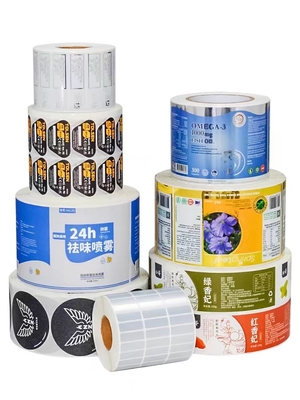 Su geçirmez UV Baskılı Logo Kozmetik Temizle Vinil Pvc Etiket Etiket Kalıp Kesim