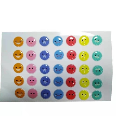 3d Daire Temizle Epoksi Kubbe Etiketler Etiketleri PP PVC PET Led