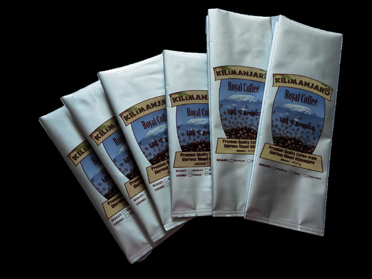 1kg Plastik Poşet Ambalaj Şeffaf Plastik Stand Up Torbalar Vanalı Kahve Fermuar